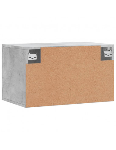 Mobile a Parete Grigio Cemento 60x36,5x35 cm Legno Multistrato