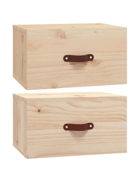 Comodini a Muro 2 pz 40x29,5x22 cm