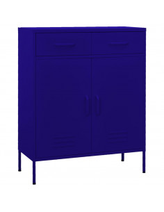 Armadietto Blu Marino 80x35x101,5 cm in Acciaio 2