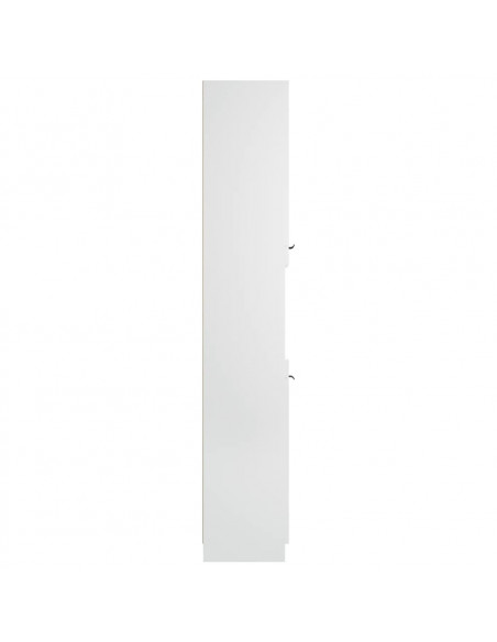 Armadietto da Bagno Bianco 32x34x188,5 cm in Legno Multistrato