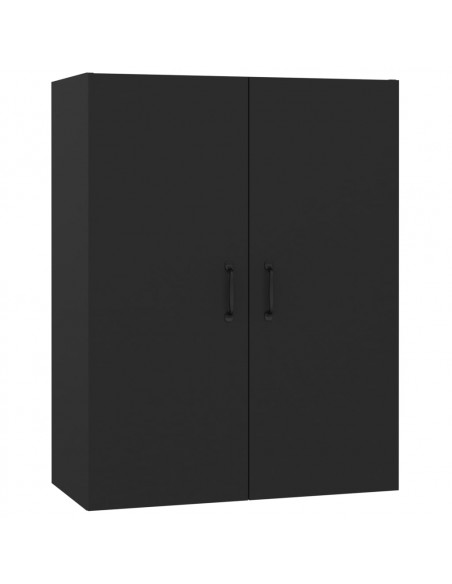 Mobile Pensile Nero 69,5x34x90 cm in Legno Multistrato