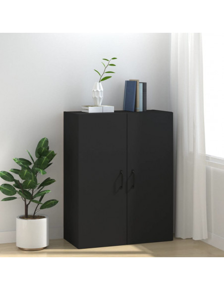 Mobile Pensile Nero 69,5x34x90 cm in Legno Multistrato