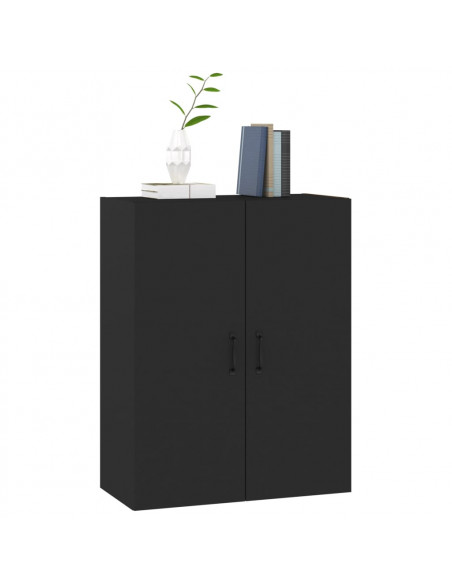 Mobile Pensile Nero 69,5x34x90 cm in Legno Multistrato