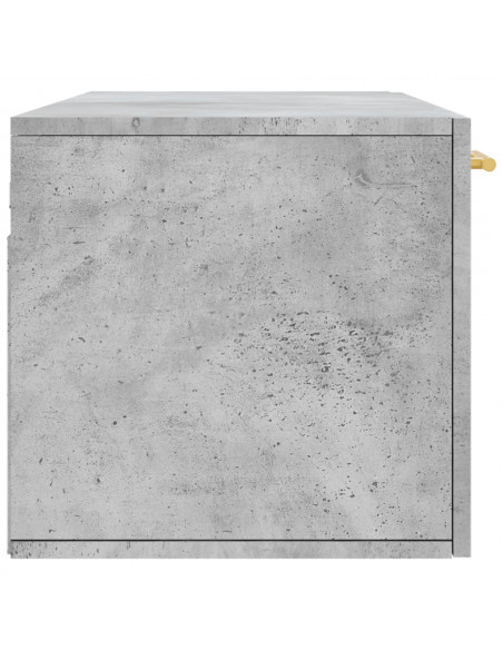 Mobile a Parete Grigio Cemento 100x36,5x35 cm Legno Multistrato