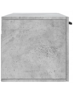 Mobile a Parete Grigio Cemento 100x36,5x35 cm Legno Multistrato 2