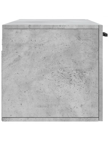 Mobile a Parete Grigio Cemento 100x36,5x35 cm Legno Multistrato