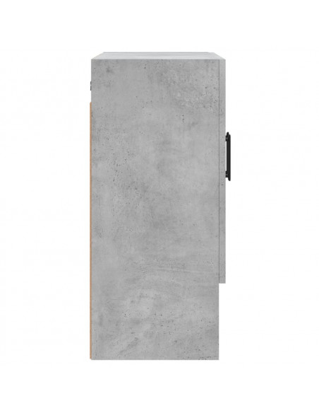 Armadietto a Muro Grigio Cemento 60x31x70 cm Legno Multistrato