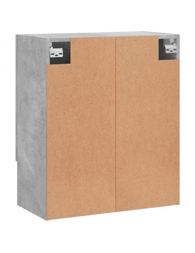 Armadietto a Muro Grigio Cemento 60x31x70 cm Legno Multistrato