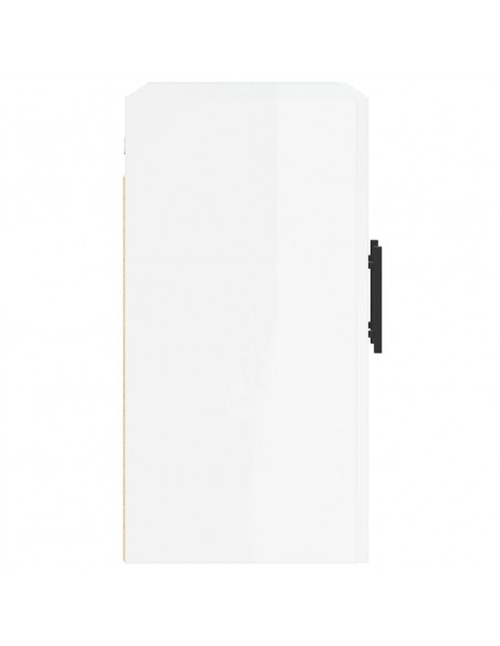 Armadietto a Muro Bianco Lucido 60x31x60 cm Legno Multistrato