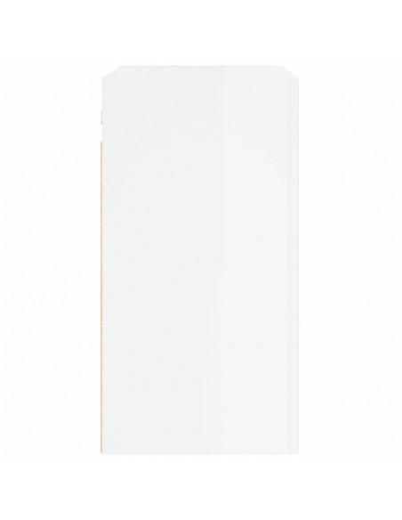 Armadietto a Muro Bianco Lucido 60x31x60 cm Legno Multistrato