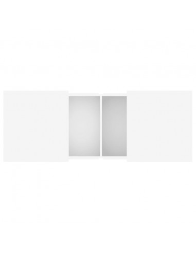 Tavolino da Salotto Bianco 100x55x40 cm in Legno Multistrato