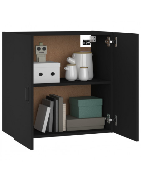Armadietto a Muro Nero 60x31x60 cm in Legno Multistrato