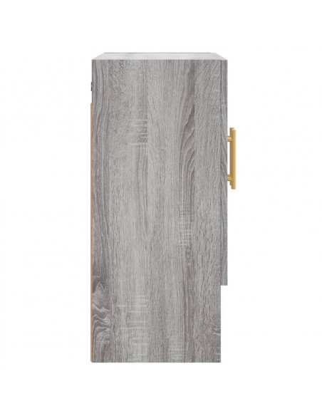 Armadietto a Muro Grigio Sonoma 60x31x70cm in Legno Multistrato