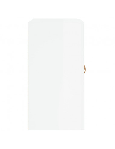 Armadietto a Muro Bianco Lucido 60x31x60 cm Legno Multistrato