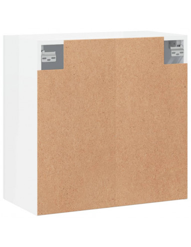 Armadietto a Muro Bianco Lucido 60x31x60 cm Legno Multistrato