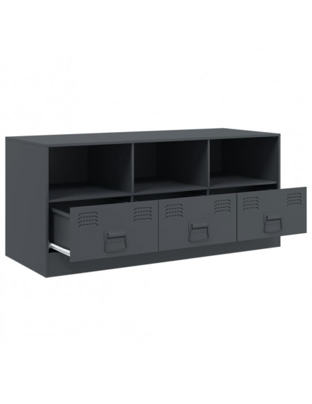 Mobile Porta TV Antracite 99x39x44 cm in Acciaio