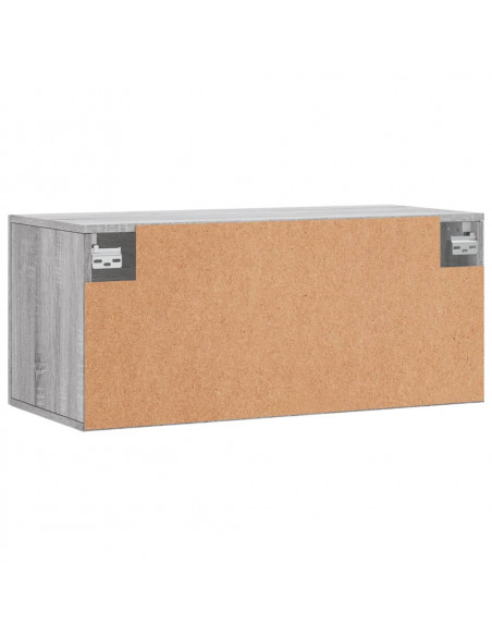 Mobile a Parete Grigio Sonoma 80x36,5x35cm in Legno Multistrato