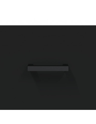 Mobile a Parete Nero 80x36,5x35 cm in Legno Multistrato