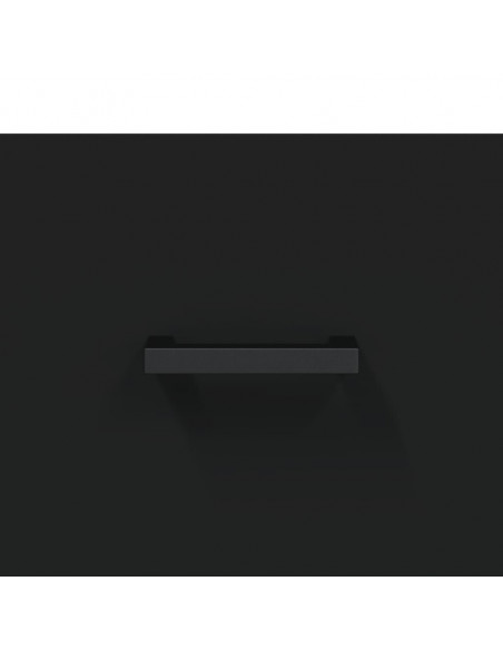 Mobile a Parete Nero 80x36,5x35 cm in Legno Multistrato