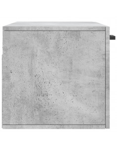 Mobile a Parete Grigio Cemento 80x36,5x35 cm Legno Multistrato 2