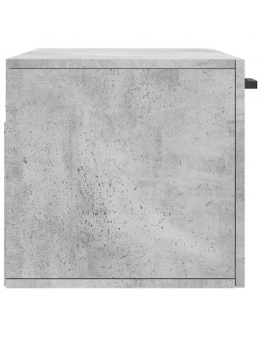 Mobile a Parete Grigio Cemento 80x36,5x35 cm Legno Multistrato