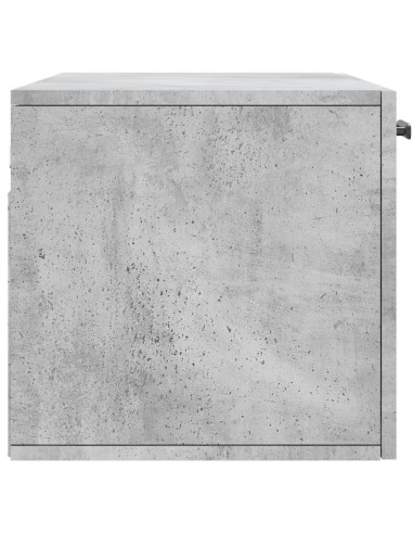 Mobile a Parete Grigio Cemento 80x36,5x35 cm Legno Multistrato