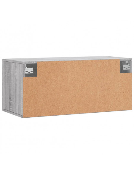 Mobile a Parete Grigio Sonoma 80x36,5x35cm in Legno Multistrato