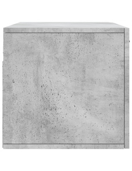 Mobile a Parete Grigio Cemento 80x36,5x35 cm Legno Multistrato