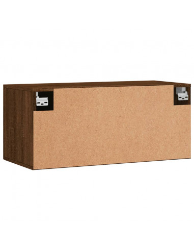 Mobile a Parete Rovere Marrone 80x36,5x35 cm Legno Multistrato