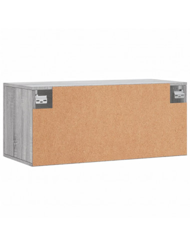 Mobile a Parete Grigio Sonoma 80x36,5x35cm in Legno Multistrato