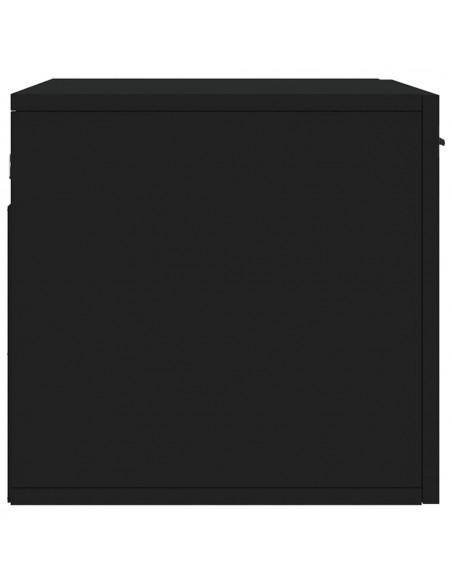 Mobile a Parete Nero 60x36,5x35 cm in Legno Multistrato