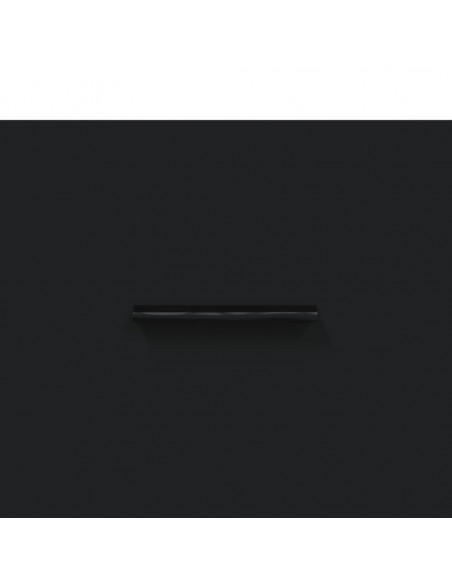 Mobile a Parete Nero 60x36,5x35 cm in Legno Multistrato