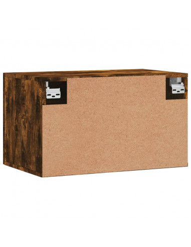 Mobile a Parete Rovere Fumo 60x36,5x35 cm in Legno Multistrato