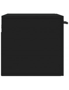 Mobile a Parete Nero 60x36,5x35 cm in Legno Multistrato 2