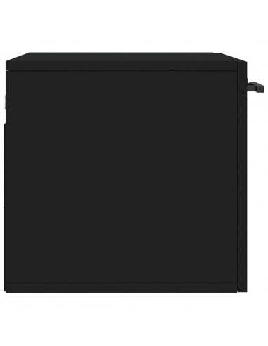 Mobile a Parete Nero 60x36,5x35 cm in Legno Multistrato
