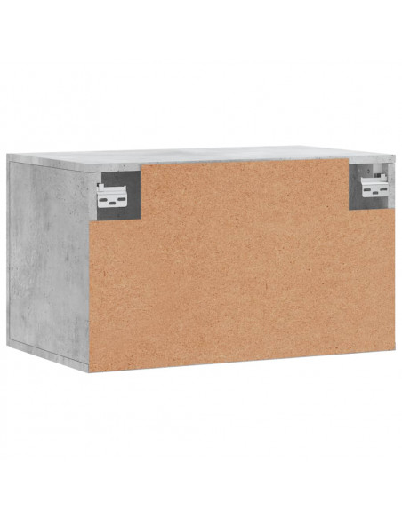 Mobile a Parete Grigio Cemento 60x36,5x35 cm Legno Multistrato