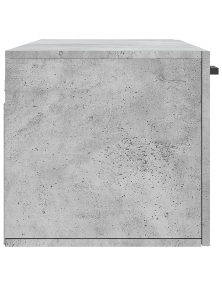 Mobile a Parete Grigio Cemento 100x36,5x35 cm Legno Multistrato
