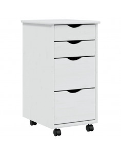 Armadietto Rotante con Cassetti MOSS Bianco Legno Massello Pino 2