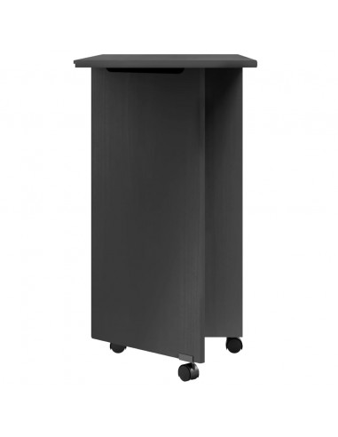 Armadietto Rotante con Scrivania MOSS Grigio Massello di Pino