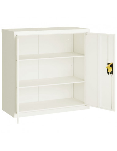 Armadio Classificatore Bianco 90x40x130 cm in Acciaio