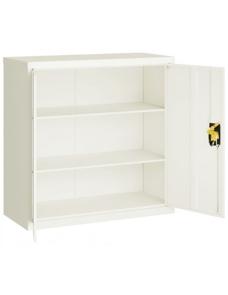 Armadio Classificatore Bianco 90x40x130 cm in Acciaio