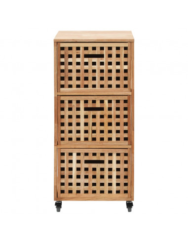 Mobiletto da Bagno 41x41x91 cm in Legno Massello di Noce