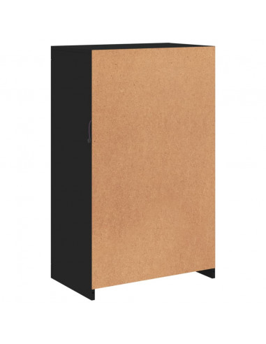 Armadietto con Luci LED Nero in Legno Multistrato