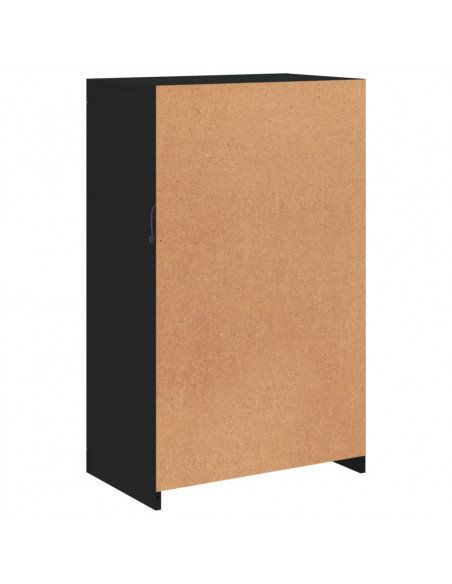 Armadietto con Luci LED Nero in Legno Multistrato