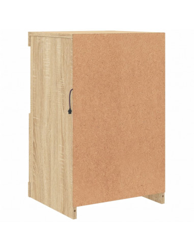 Armadietto con Luci LED Rovere Sonoma in Legno Multistrato