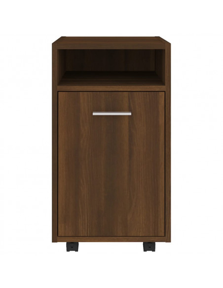 Mobiletto con Ruote Rovere Marrone 33x38x60cm Legno Multistrato