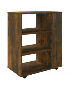 Armadietto con Ruote Rovere Fumo 60x35x75 cm Legno Multistrato 2