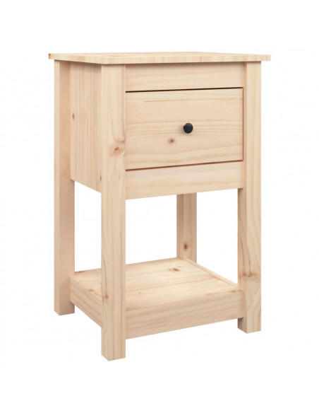 Comodino 40x35x61,5 cm in Legno Massello di Pino