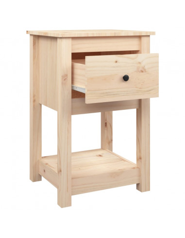 Comodini 2 pz 40x35x61,5 cm in Legno Massello di Pino