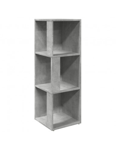 Armadio Angolare Grigio Cemento 33x33x100 cm in Truciolato